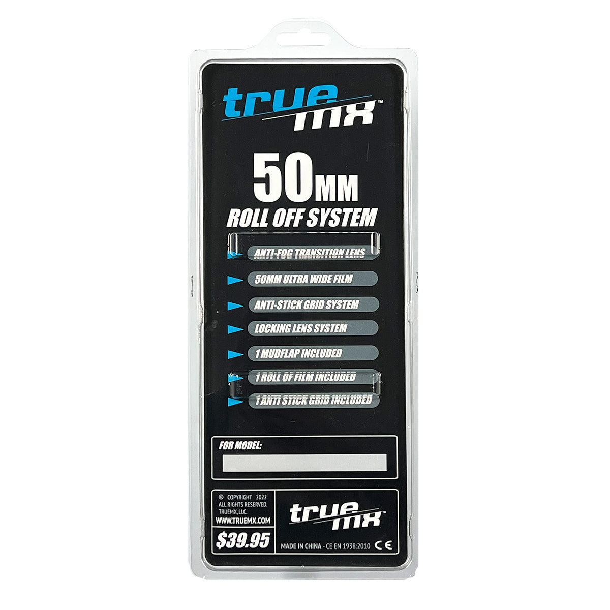 TrueMX TITAN Goggle 50mm Roll Off System