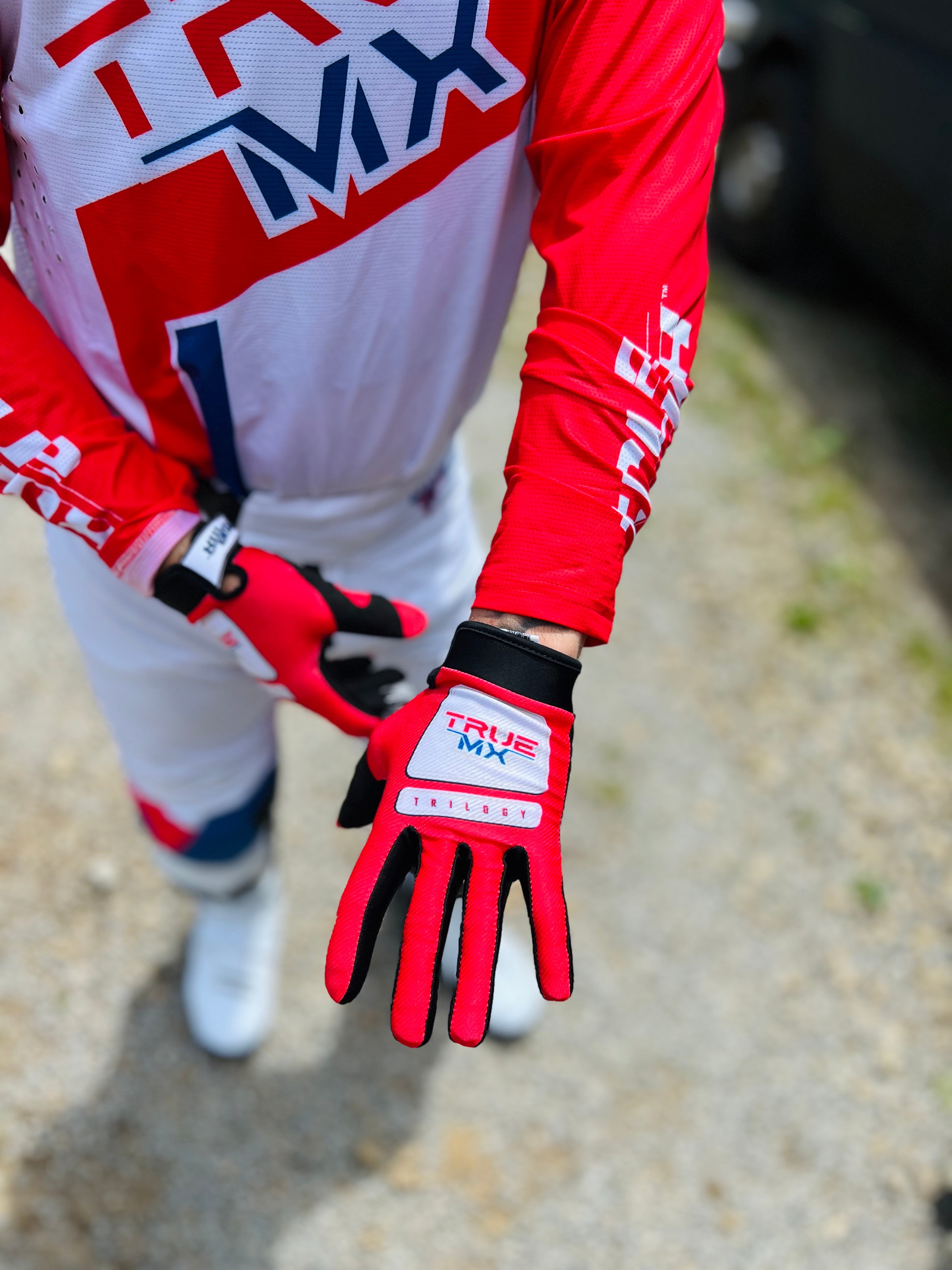 2024 TrueMX Trilogy Gloves - ERA Red [CLOSEOUT]