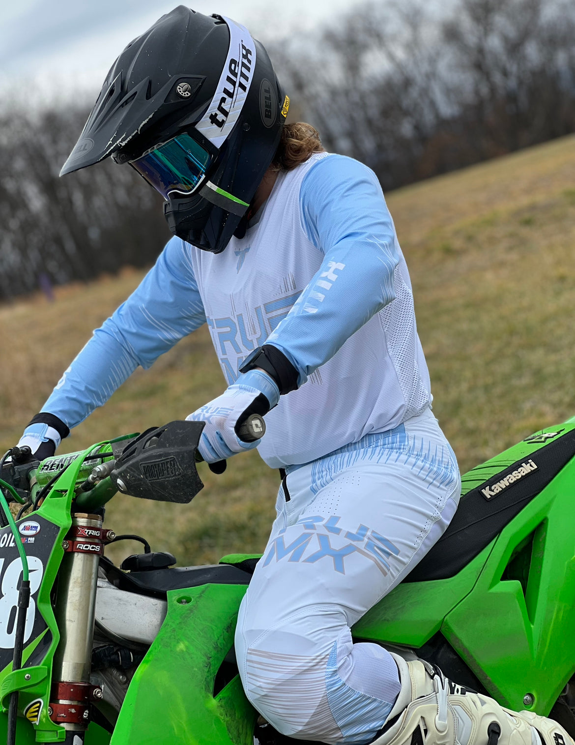 2024 TrueMX TRILOGY Jersey - WHITE / BLUE